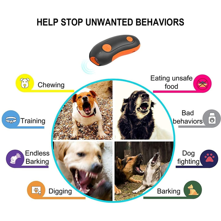 Dog Barking Deterrent Device, Portable Rechargeable Ultrasonic Anti Barking Dog Training Tool, Laser Toy For Cat and Image 5