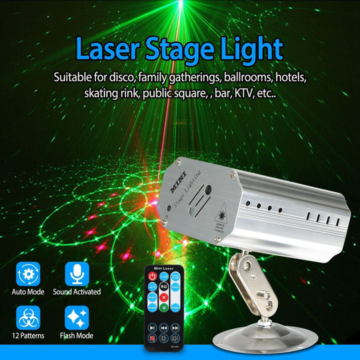 Sound Activated LED Projector Laser Patterns Laser Party Lights Image 9