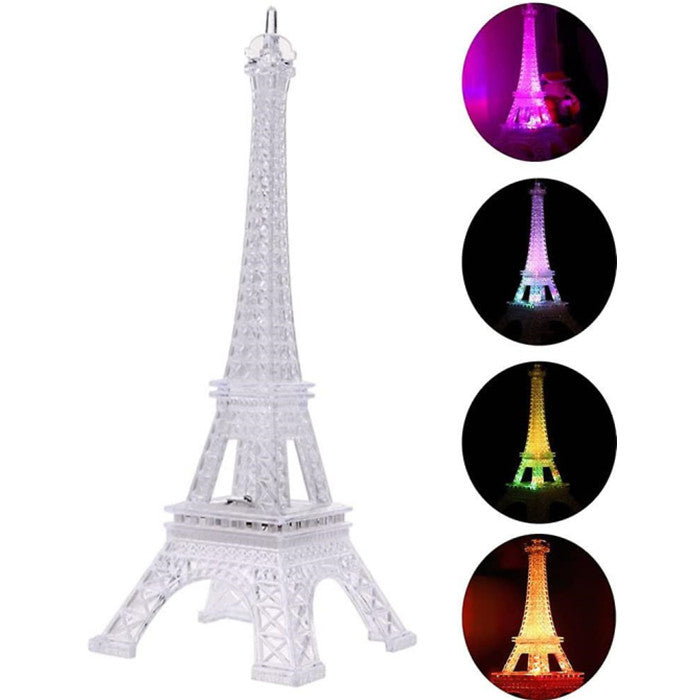 Eiffel Tower Night Light Color Changing Desk Led Lamp Romantic Bedroom Ornament Image 1