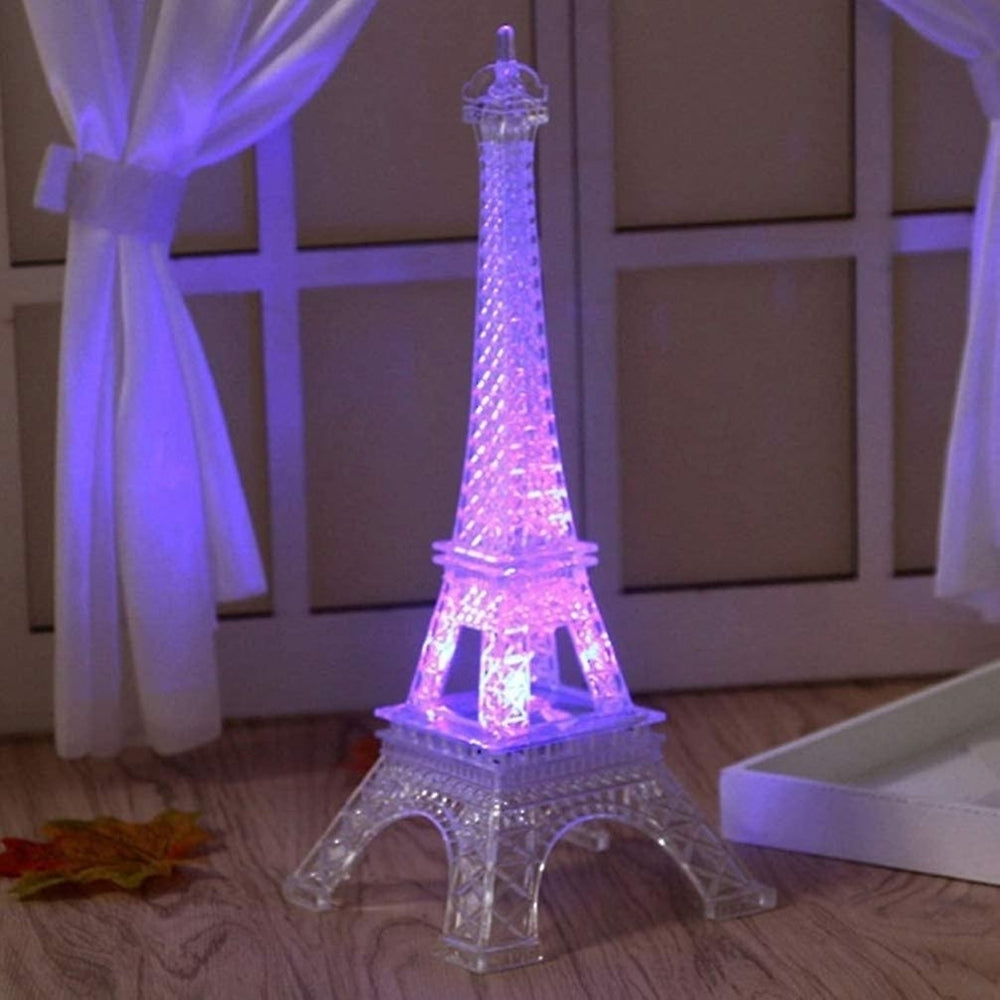 Eiffel Tower Night Light Color Changing Desk Led Lamp Romantic Bedroom Ornament Image 2