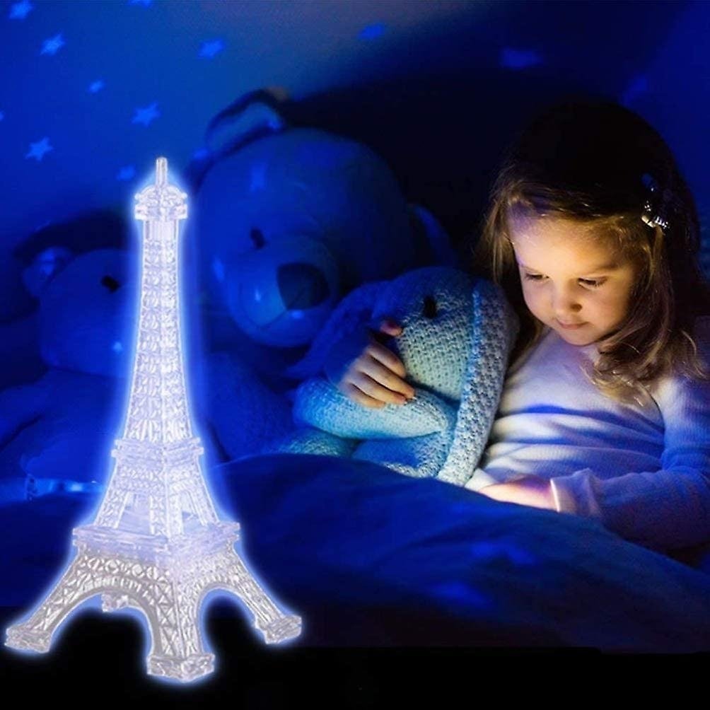 Eiffel Tower Night Light Color Changing Desk Led Lamp Romantic Bedroom Ornament Image 3