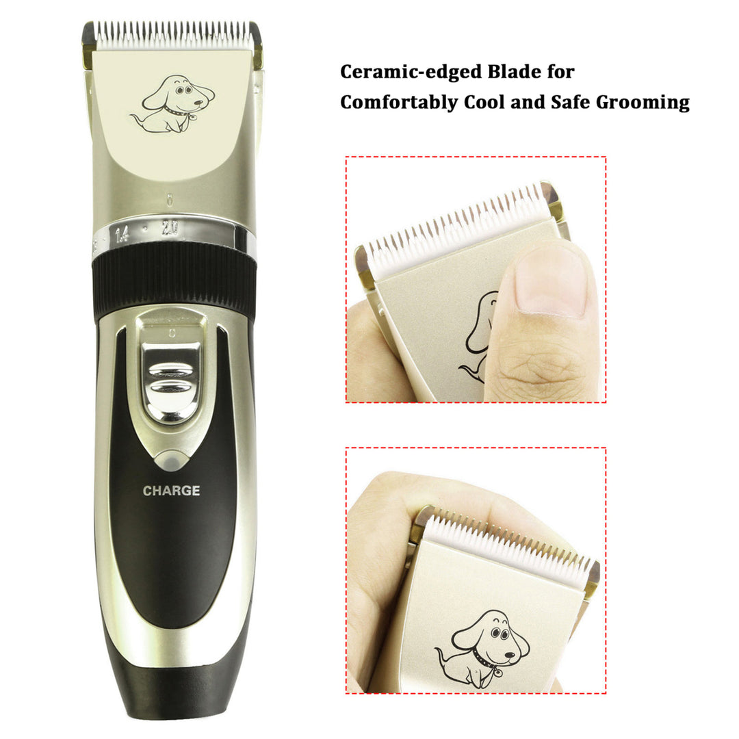 Rechargeable Cordless Electric Pet Hair Clipper Quiet Ceramic Blade 5 Heights Image 3