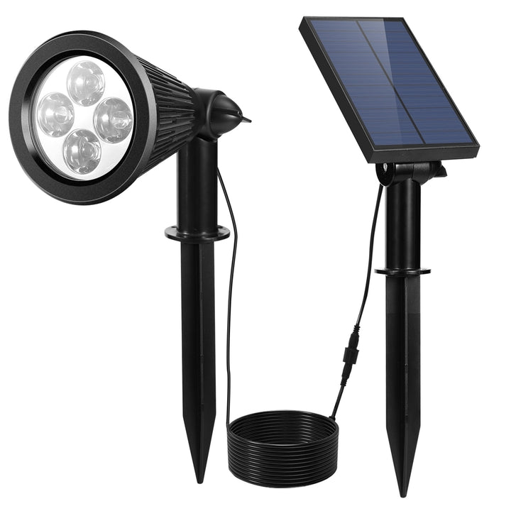 Solar Powered Outdoor Spotlight IP65 Waterproof Dusk to Dawn Garden Lamp Image 1