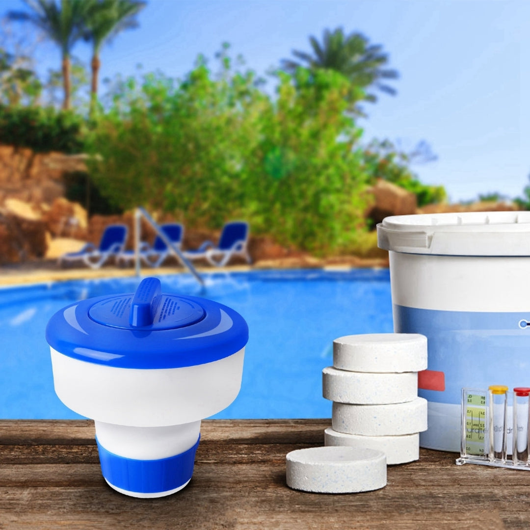 Floating Pool Chlorine Dispenser Chemical Holder Tablet Dispenser Floater Image 5