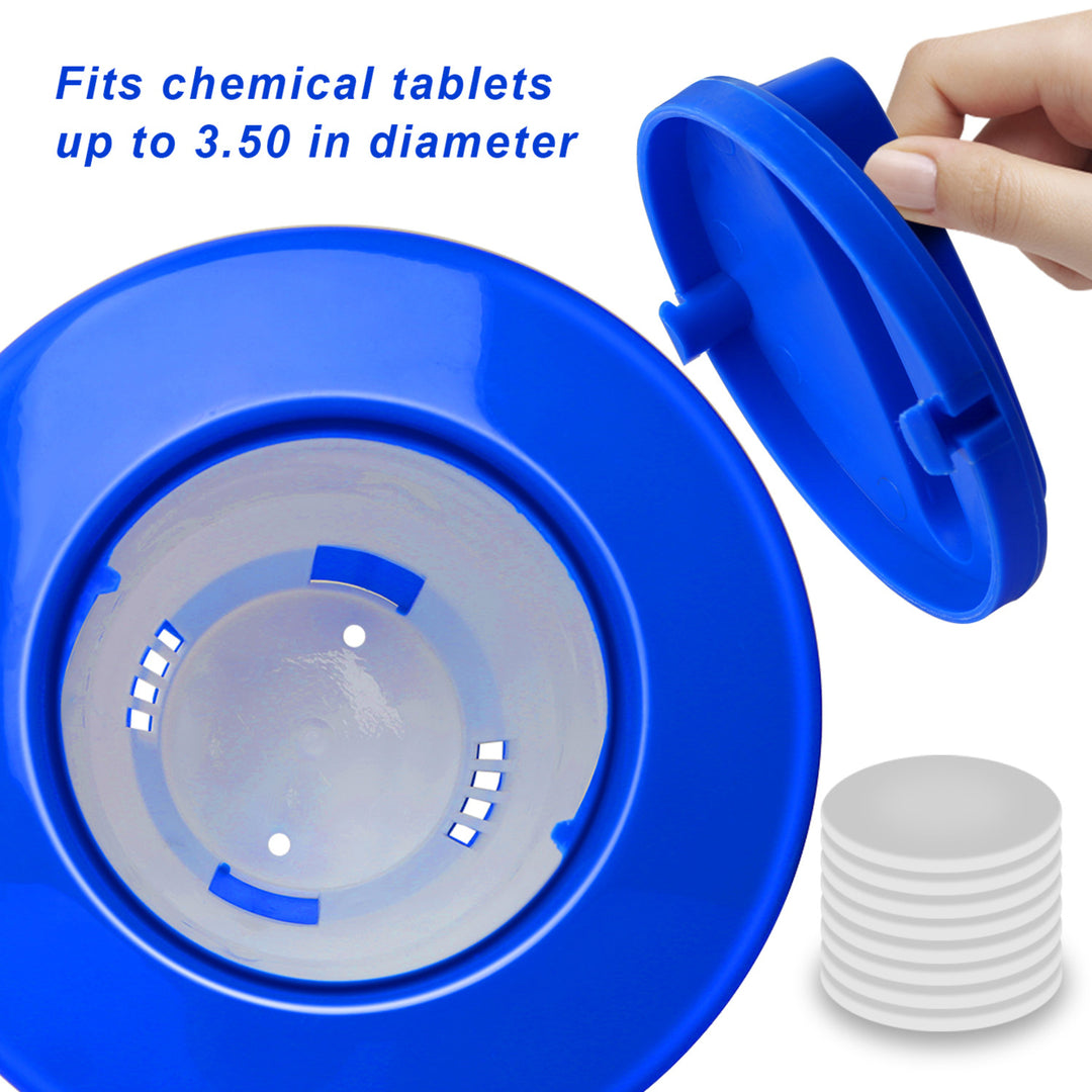 Floating Pool Chlorine Dispenser Chemical Holder Tablet Dispenser Floater Image 6