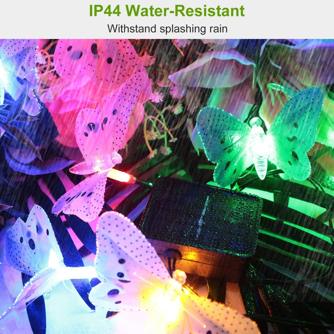 2 Pack Solar String Lights 12.48ft 12 LEDs Multi-Color IP44 Waterproof Garden Decor Image 5