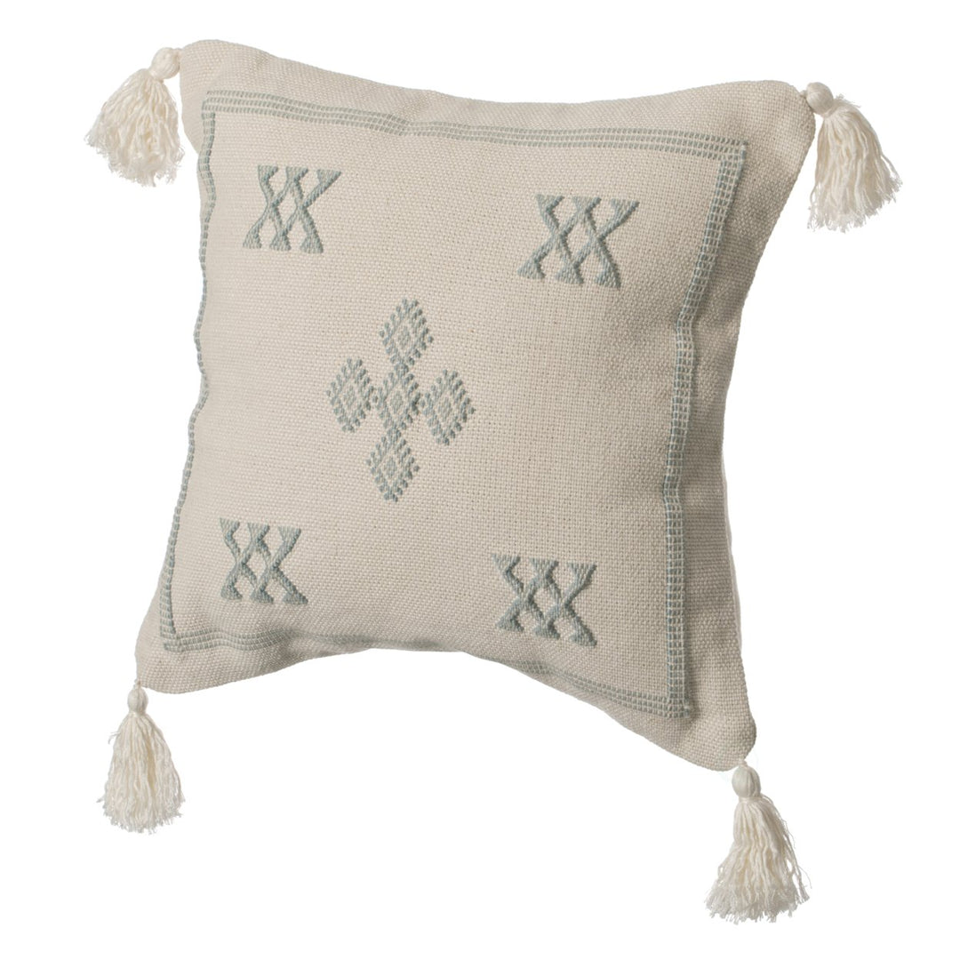 Deerlux 16 Inch Cotton Throw Pillow Cover Southwest Tribal Pattern Tassels Image 6