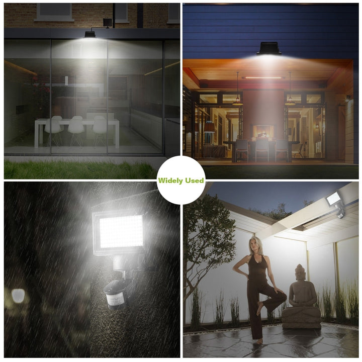 Solar Wall Lights 120 LEDs Waterproof Motion Sensor Outdoor Security Lamp Black Image 8