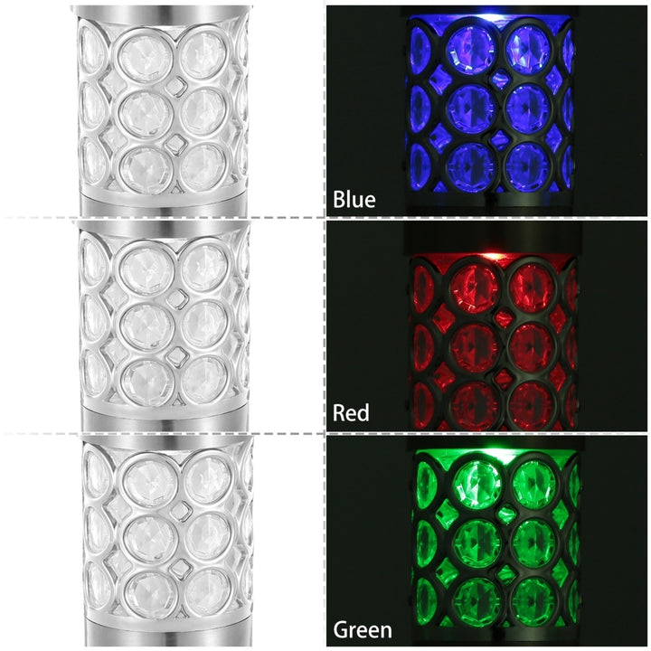 6 Pack RGB Outdoor Solar Lights IP44 Waterproof Garden Lamp 44x6 cm Stainless Steel Image 4