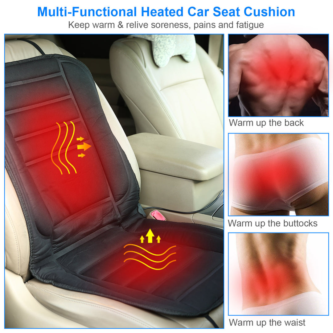 Heated Car Seat Cushion 12V Auto Seat Cover Warmer Image 5