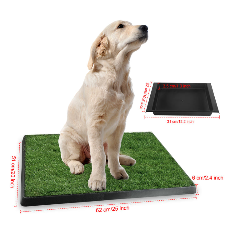 Indoor Outdoor Dog Potty Training Artificial Grass Pad 25x20in Non-Toxic Mat Image 4