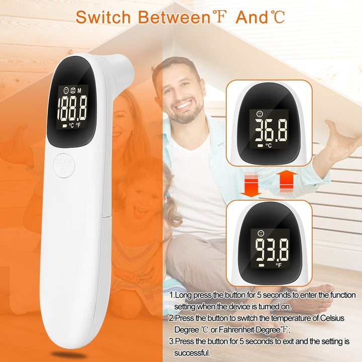 Digital Infrared Thermometer Noncontact Forehead Object Accurate Temperature Image 6