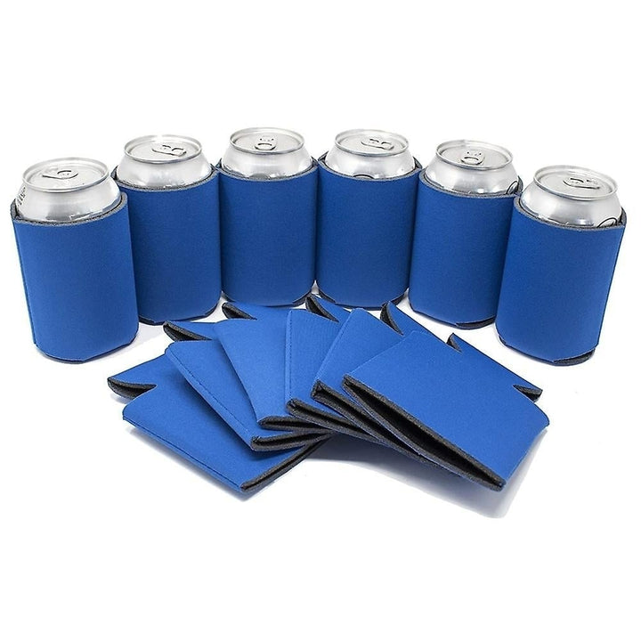 6 Pack Blank Beer Can Coolers Sleeves Neoprene Beer Can Cooler Drink Bottle Holder Sleeve Image 1