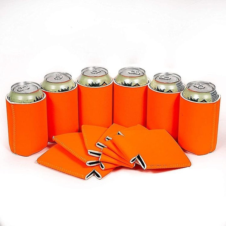 6 Pack Blank Beer Can Coolers Sleeves Neoprene Beer Can Cooler Drink Bottle Holder Sleeve Image 6