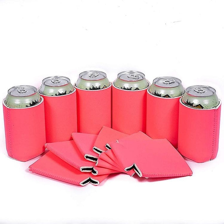 6 Pack Blank Beer Can Coolers Sleeves Neoprene Beer Can Cooler Drink Bottle Holder Sleeve Image 7