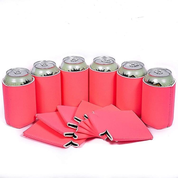 6 Pack Blank Beer Can Coolers Sleeves Neoprene Beer Can Cooler Drink Bottle Holder Sleeve Image 1