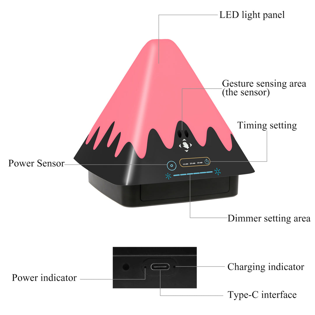 Touch Control Night Light 8 Color Change Dimmable Portable Rechargeable Lamp Image 9