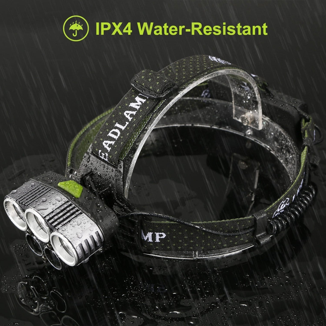 Rechargeable 20000 Lumen LED Headlamp 6 Modes Adjustable Waterproof Light Image 7