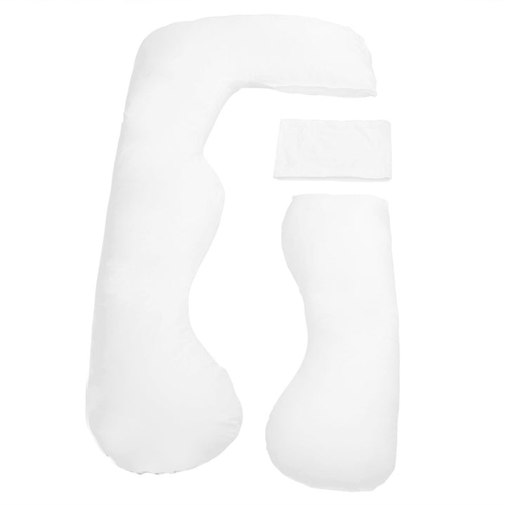 U Shaped Full Body Pillow Cotton Maternity Support Soft Inflatable 150x80cm Image 1