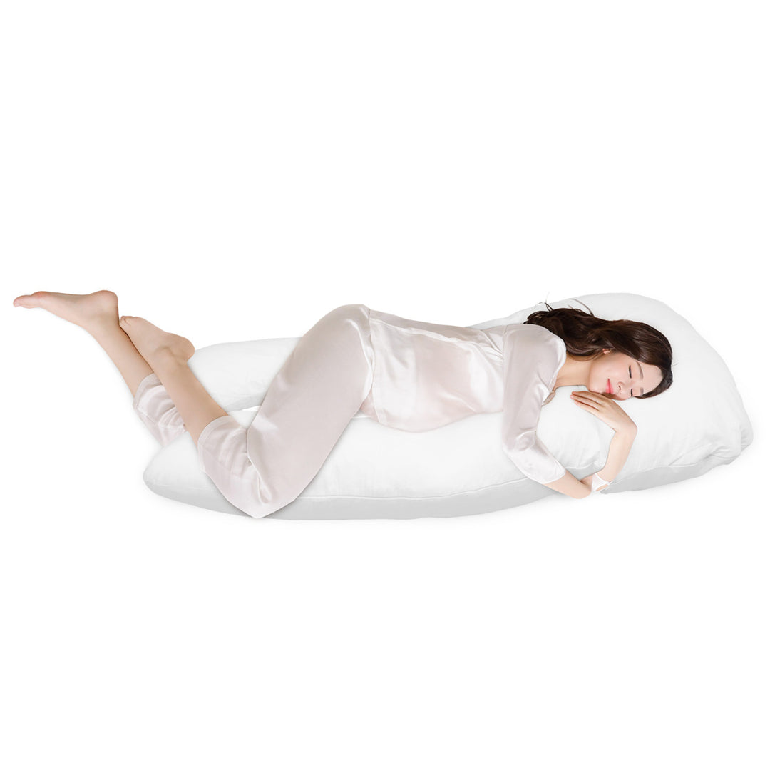 U Shaped Full Body Pillow Cotton Maternity Support Soft Inflatable 150x80cm Image 7