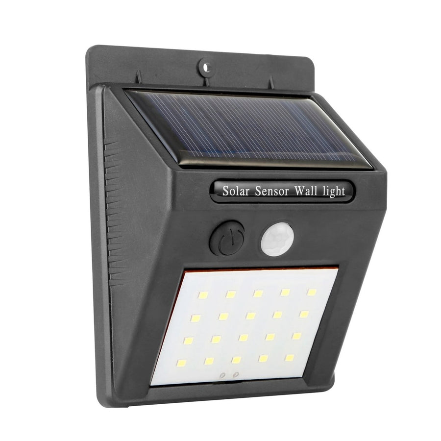 Solar Light 20 LEDs Outdoor Motion Sensor IP65 Waterproof Black 120 Degree Image 1