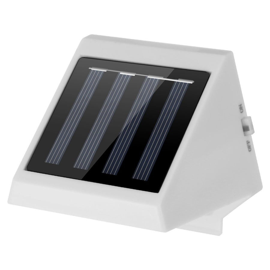 LED Solar Powered Stair Lights Waterproof 300lm Dusk to Dawn Garden Pathway Image 1