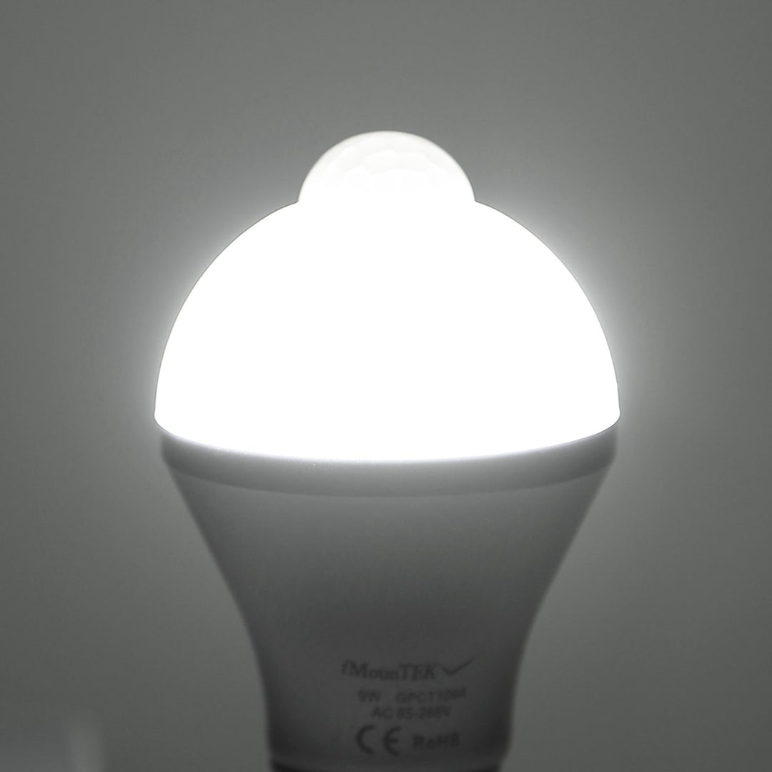 E27 Motion Sensor LED Light Bulb 1000LM 6500K Dusk to Dawn 5W 9W Energy Saving Image 3