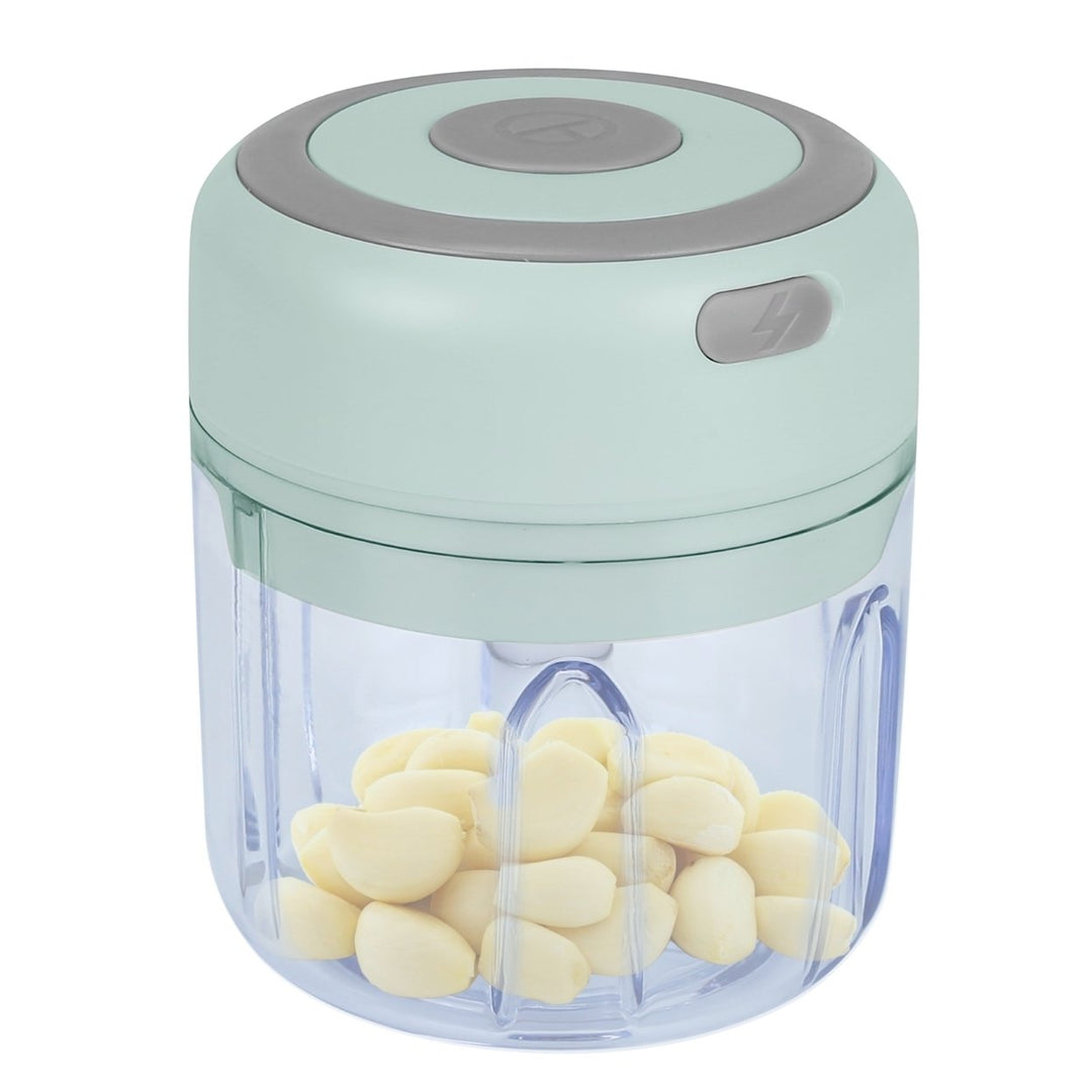 Mini Electric Garlic Chopper 8.45oz Cordless Food Processor USB Rechargeable Green Image 5