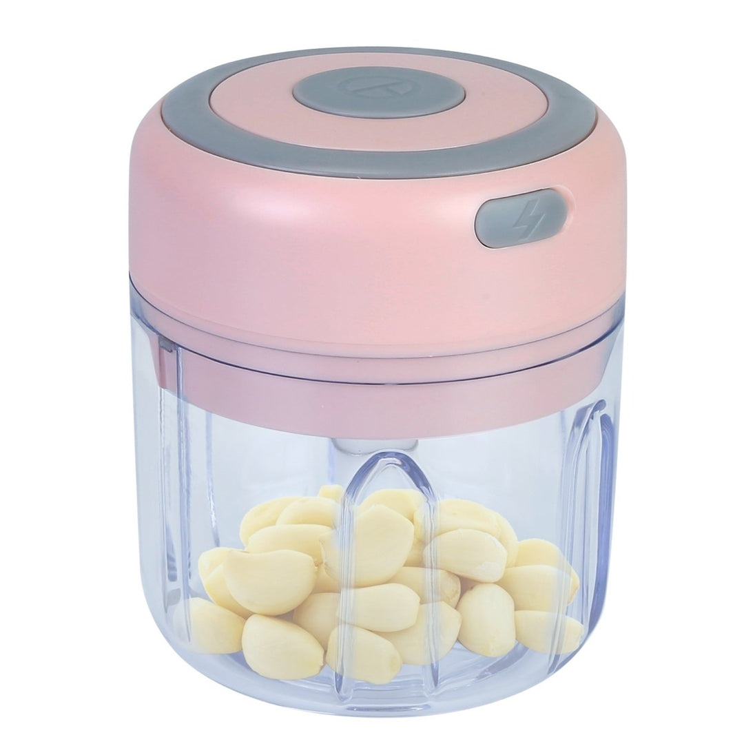 Mini Electric Garlic Chopper 8.45oz Cordless Food Processor USB Rechargeable Green Image 1