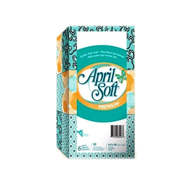 April Soft Premium Facial Tissues (6 Pack) Image 1