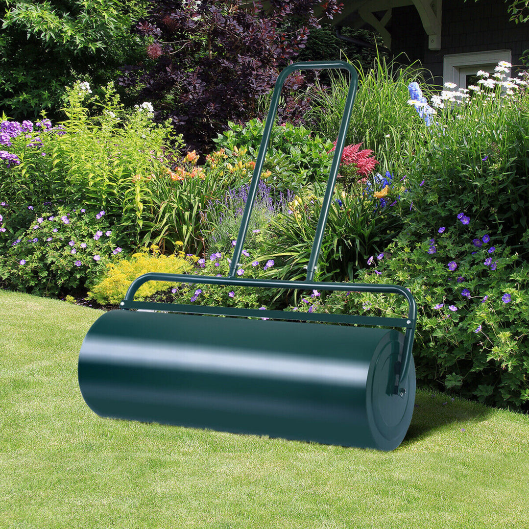 13 Gallon Lawn Roller Heavy-Duty Steel Push/Pull Sod Roller 24 x 13 Green Image 3