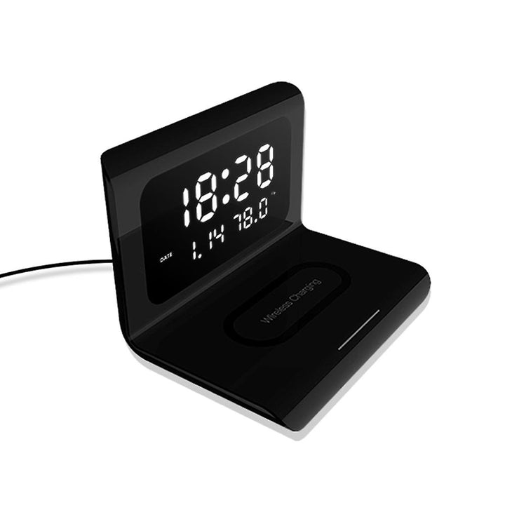 10w Wireless Charger Pad Led Display Alarm Clock Image 5