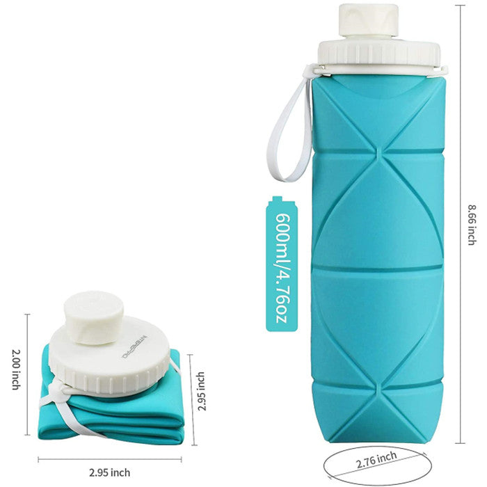 Collapsible Water Bottle Leak-proof Heat-resistant Travel Bottles 600ml Image 3