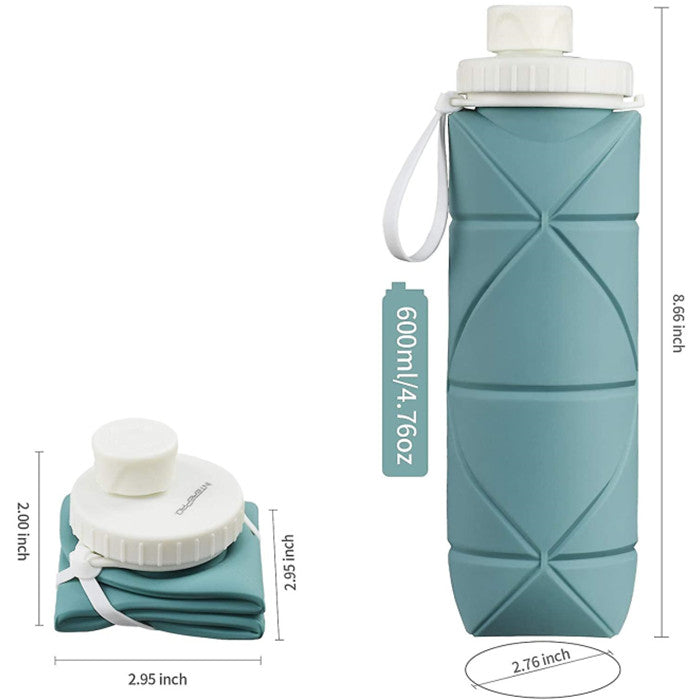 Collapsible Water Bottle Leak-proof Heat-resistant Travel Bottles 600ml Image 9