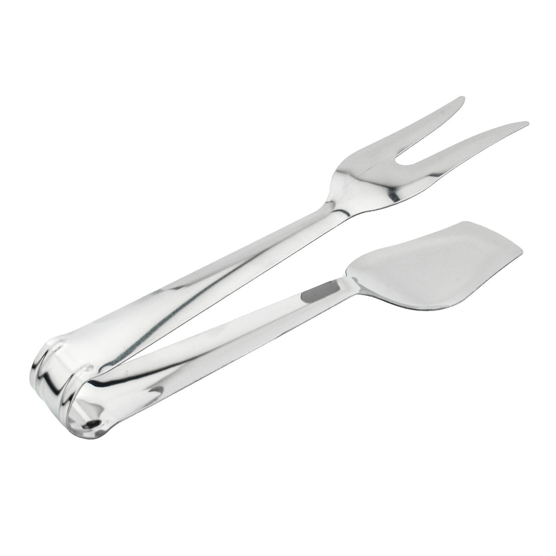 2 Pack Stainless Steel Food Tongs Fork And Spoon Salad Tongs Barbecue Clips Kitchen Tool Image 3