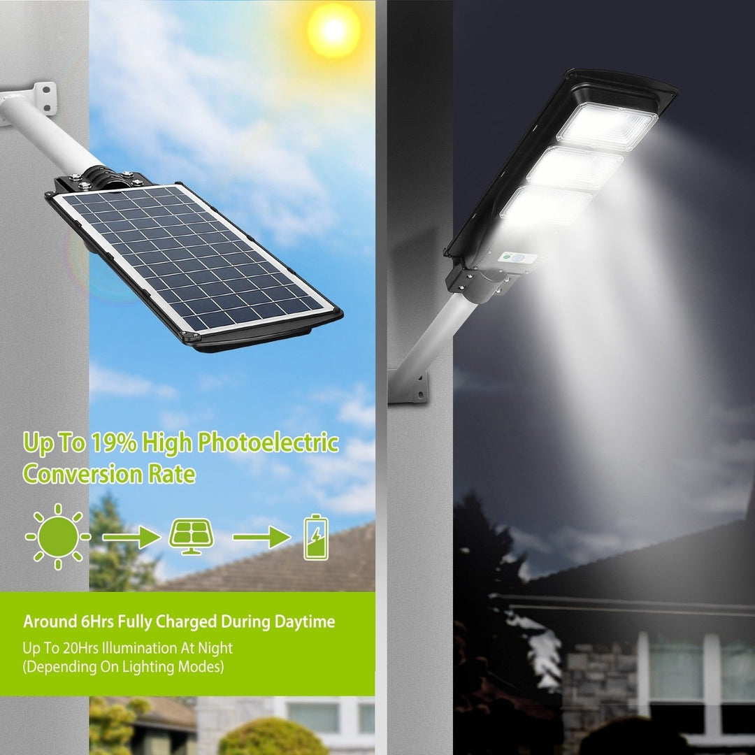 Solar Street Path Light Remote Control IP65 Waterproof Outdoor LED Lamp Image 5