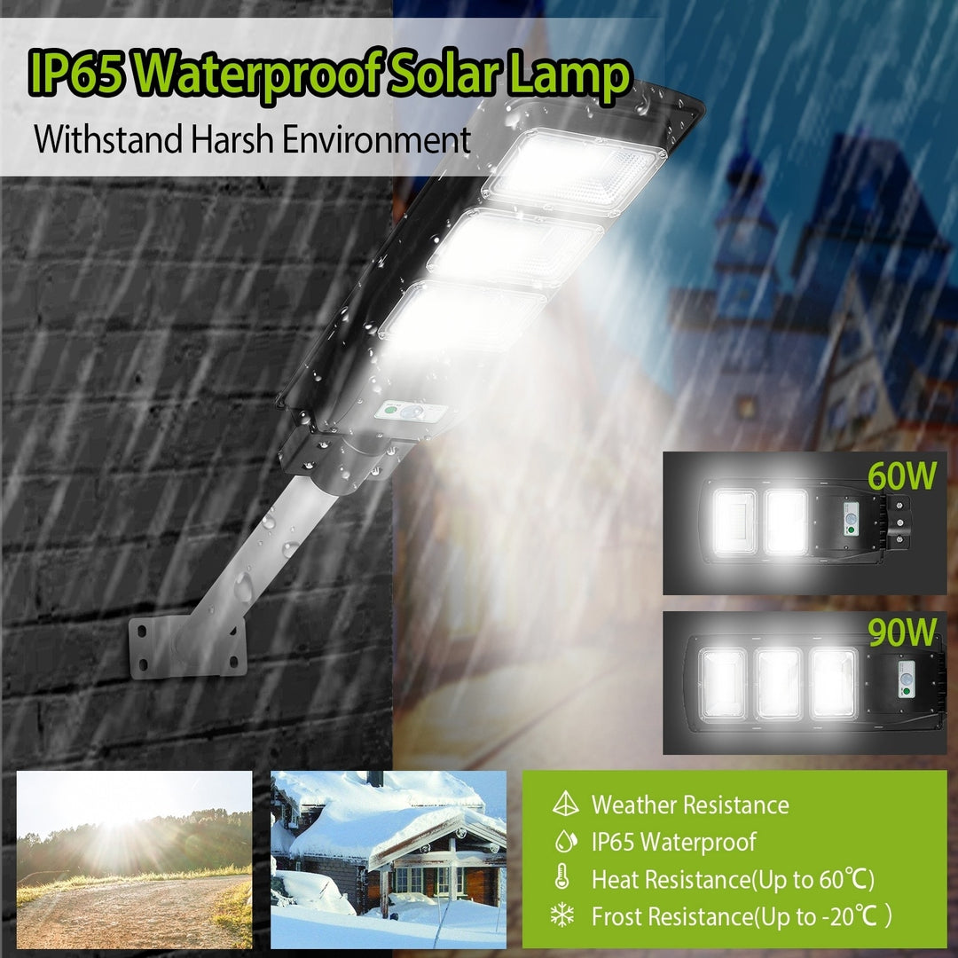 Solar Street Path Light Remote Control IP65 Waterproof Outdoor LED Lamp Image 6