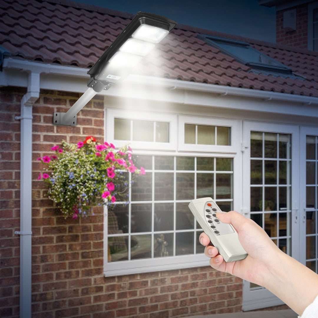 Solar Street Path Light Remote Control IP65 Waterproof Outdoor LED Lamp Image 9