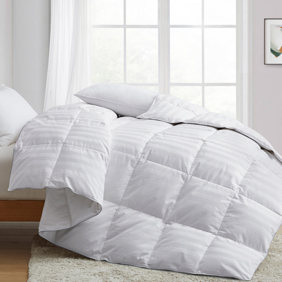 All Seasons Feather Fiber and Down Comforter Cotton Cover 500 TC Image 3