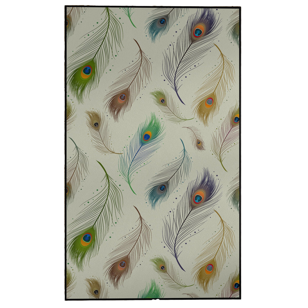 Deerlux Peacock Pattern Area Rug Nonslip Backing Modern Animal Print Various Sizes Image 1