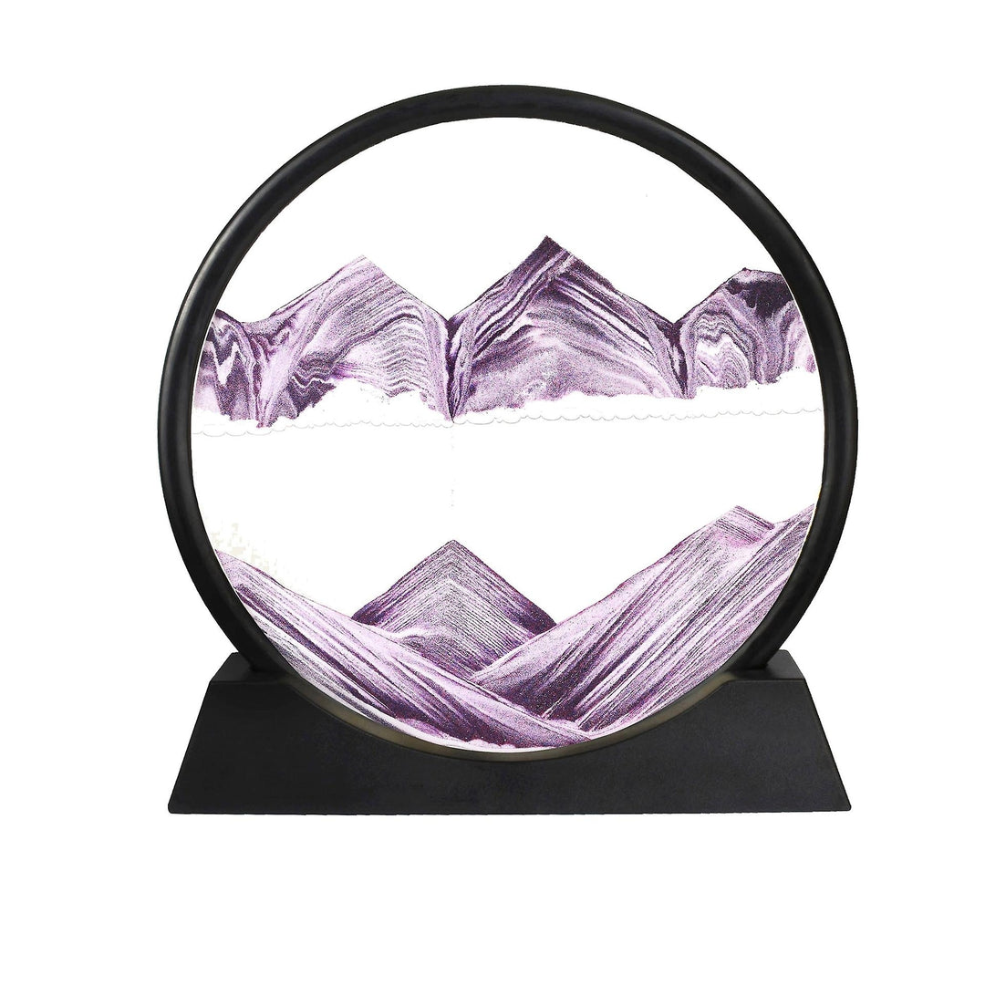 Moving Sand Art Picture Round Glass 3d Deep Sea Sandscape Flowing Sand Frame Image 4