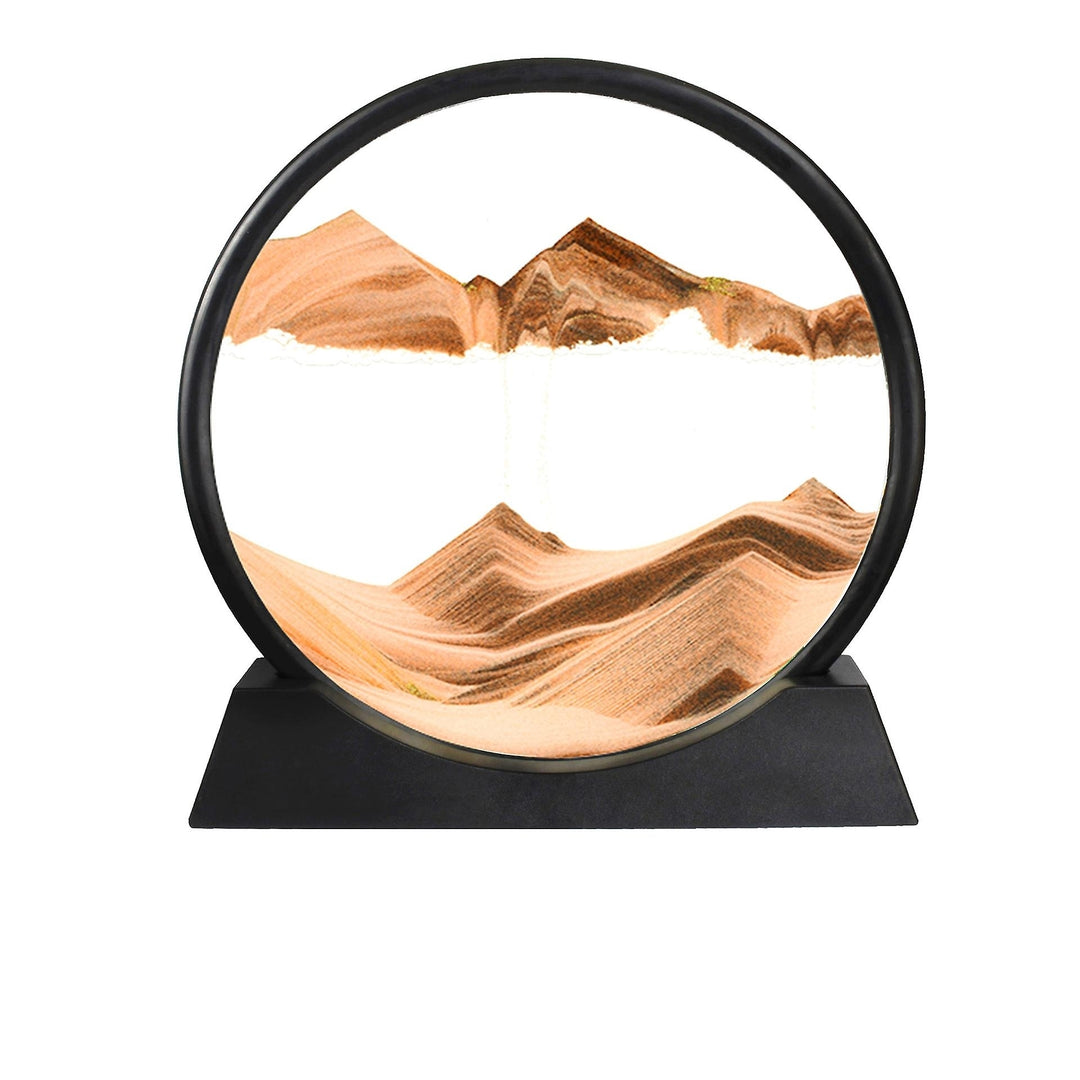 Moving Sand Art Picture Round Glass 3d Deep Sea Sandscape Flowing Sand Frame Image 5