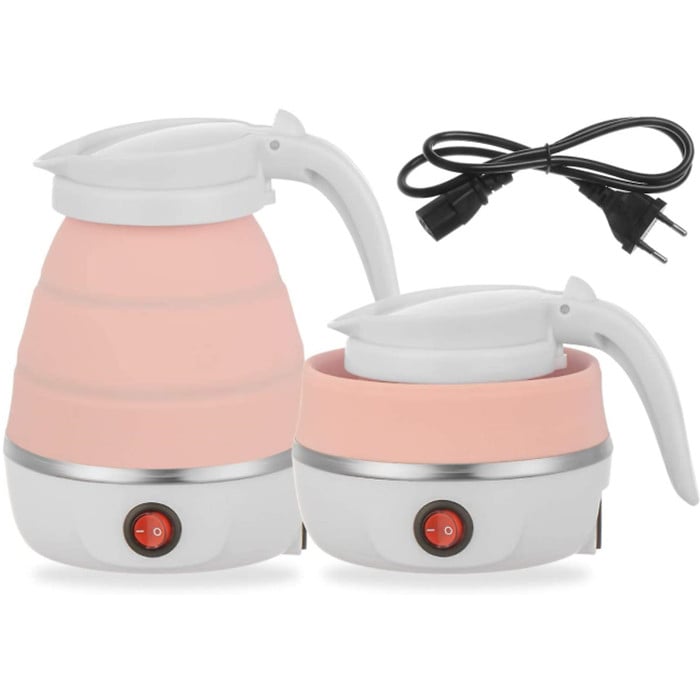 Folding Travel Kettle 600ml Electric Silicone Water Bottle Portable Heating Fast Kettle Image 1