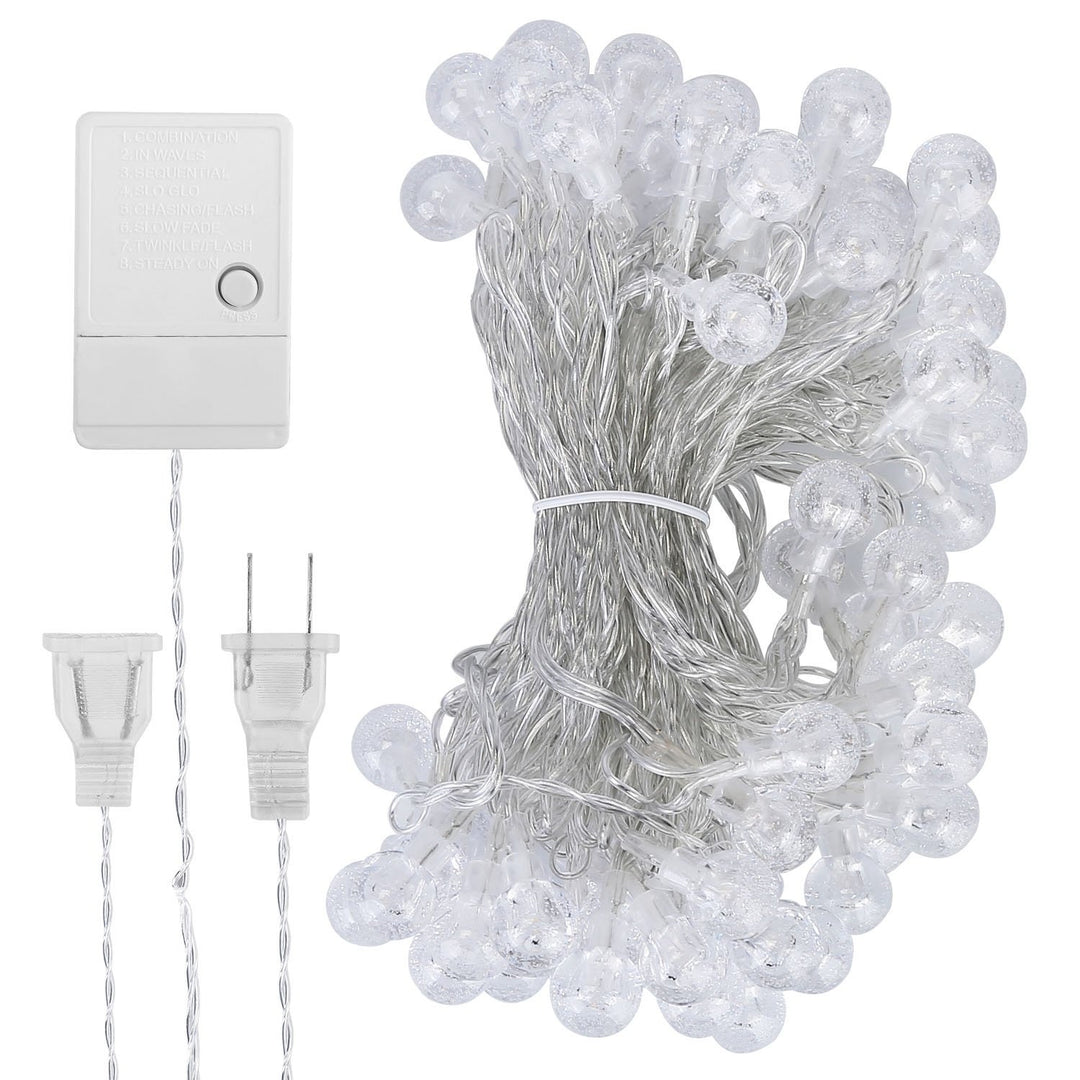 Globe String Lights Waterproof 100 LED 32.8ft Fairy Lamp with 8 Modes Remote Image 7