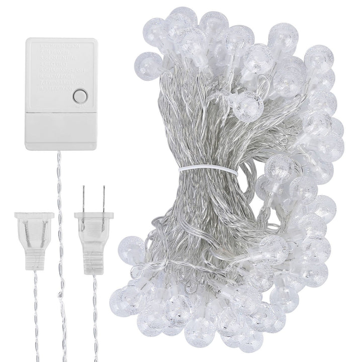 Globe String Lights Waterproof 100 LED 32.8ft Fairy Lamp with 8 Modes Remote Image 7