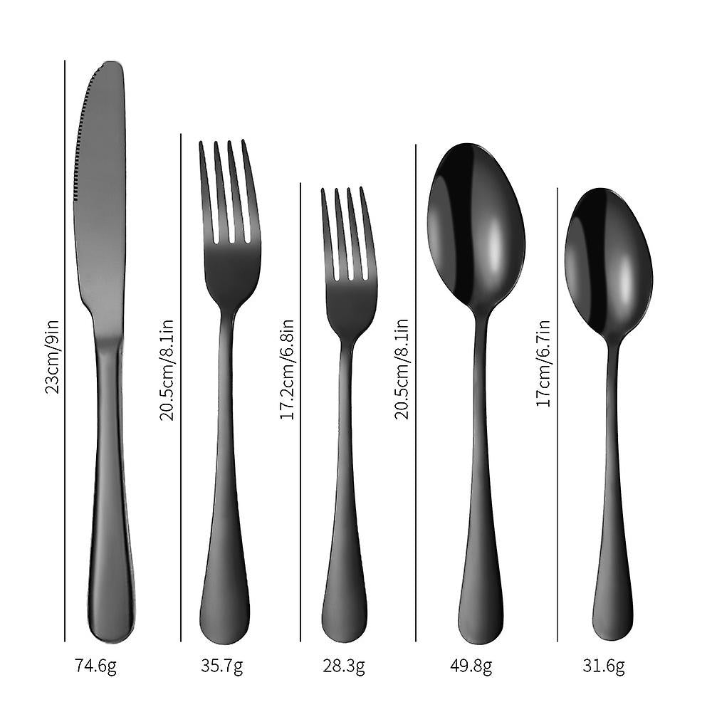 20pcs Flatware Cutlery Tableware Set Stainless Steel Knife Fork Spoon Utensils With Gift Box Image 5