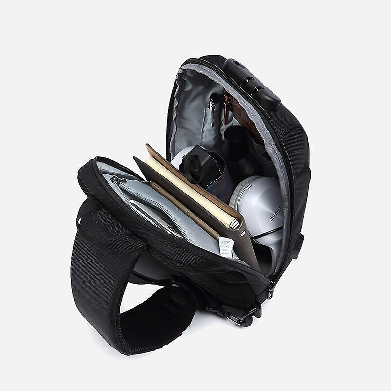 Men Crossbody Bag Anti Theft Shoulder Messenger Bag Waterproof Chest Backpack Image 2
