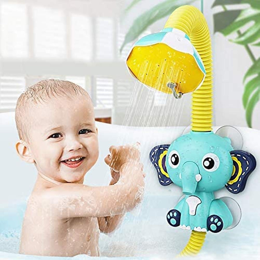 Bath Shower Head Elephant Water Pump And Trunk Spout Rinser Children Bathing Image 1