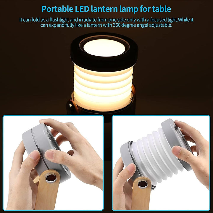 Retractable Led Touch Lamp Folding Telescopic Night Light Lantern Table Lamp Image 8