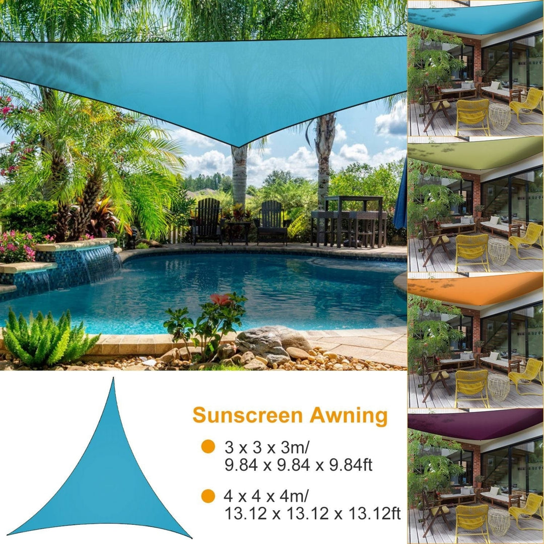 Patio Cover Shade Canopy Camping Sail Awning Sail Sunscreen Shelter Triangle Cover Image 3